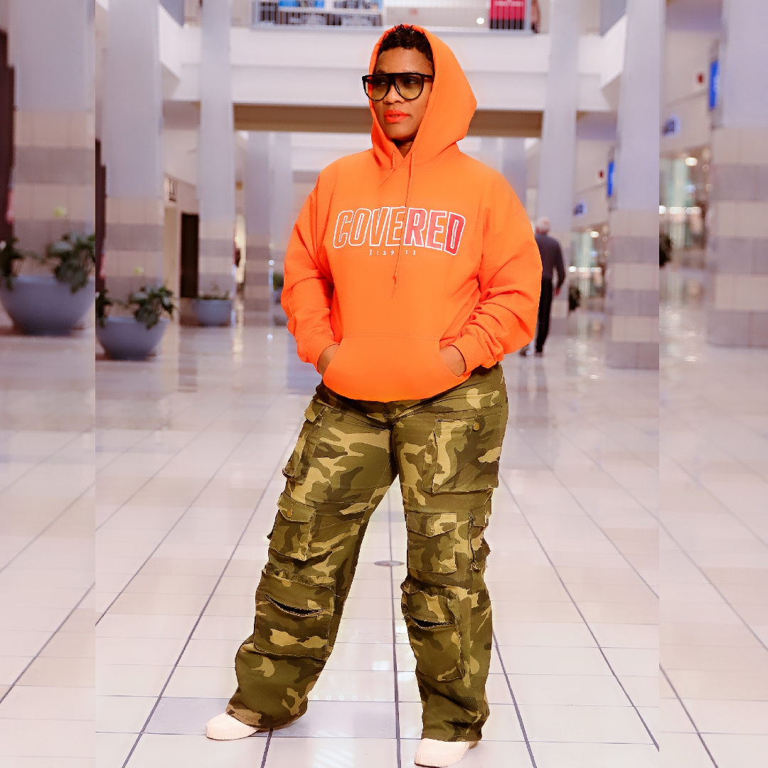 Covered Statement Hoodie (Orange)