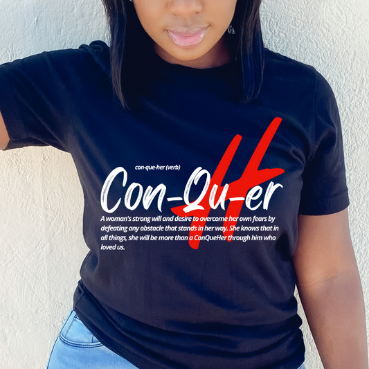 ConqueHer Statement T-shirt (Blk)